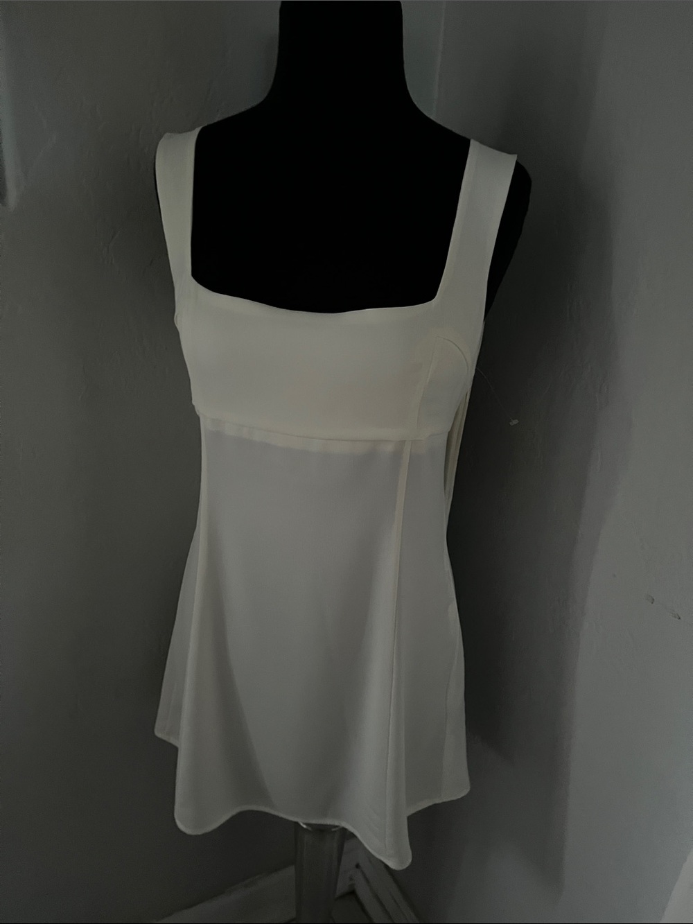 Urban Outfitters Cream Square-Neck Mini Dress